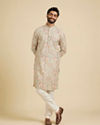 Manyavar Men Opulent Peach Kurta Ensemble image number 2