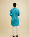 Manyavar Men Turquoise Blue Elegance Kurta