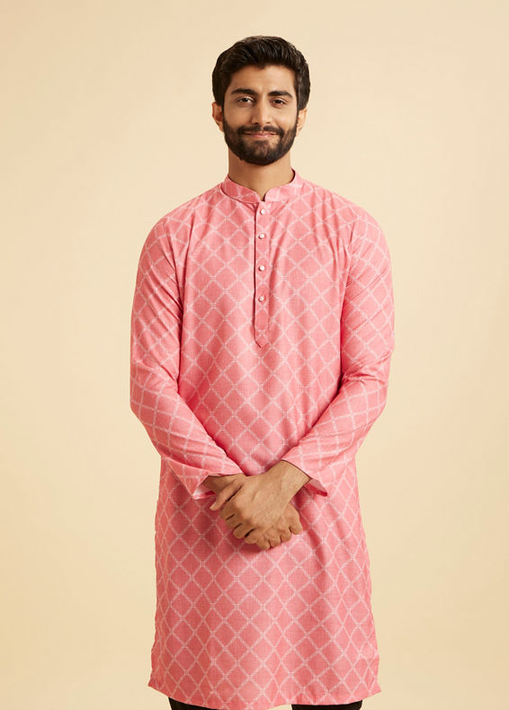 Manyavar Men Coral Radiance Kurta