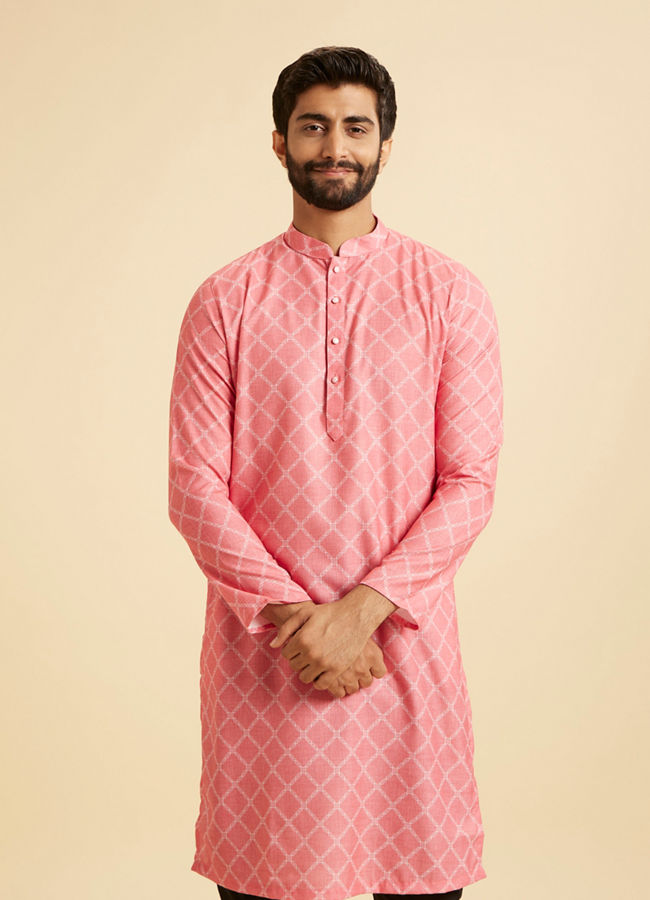 Manyavar Men Coral Radiance Kurta