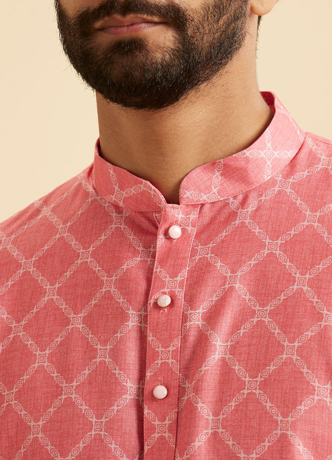 Manyavar Men Coral Radiance Kurta