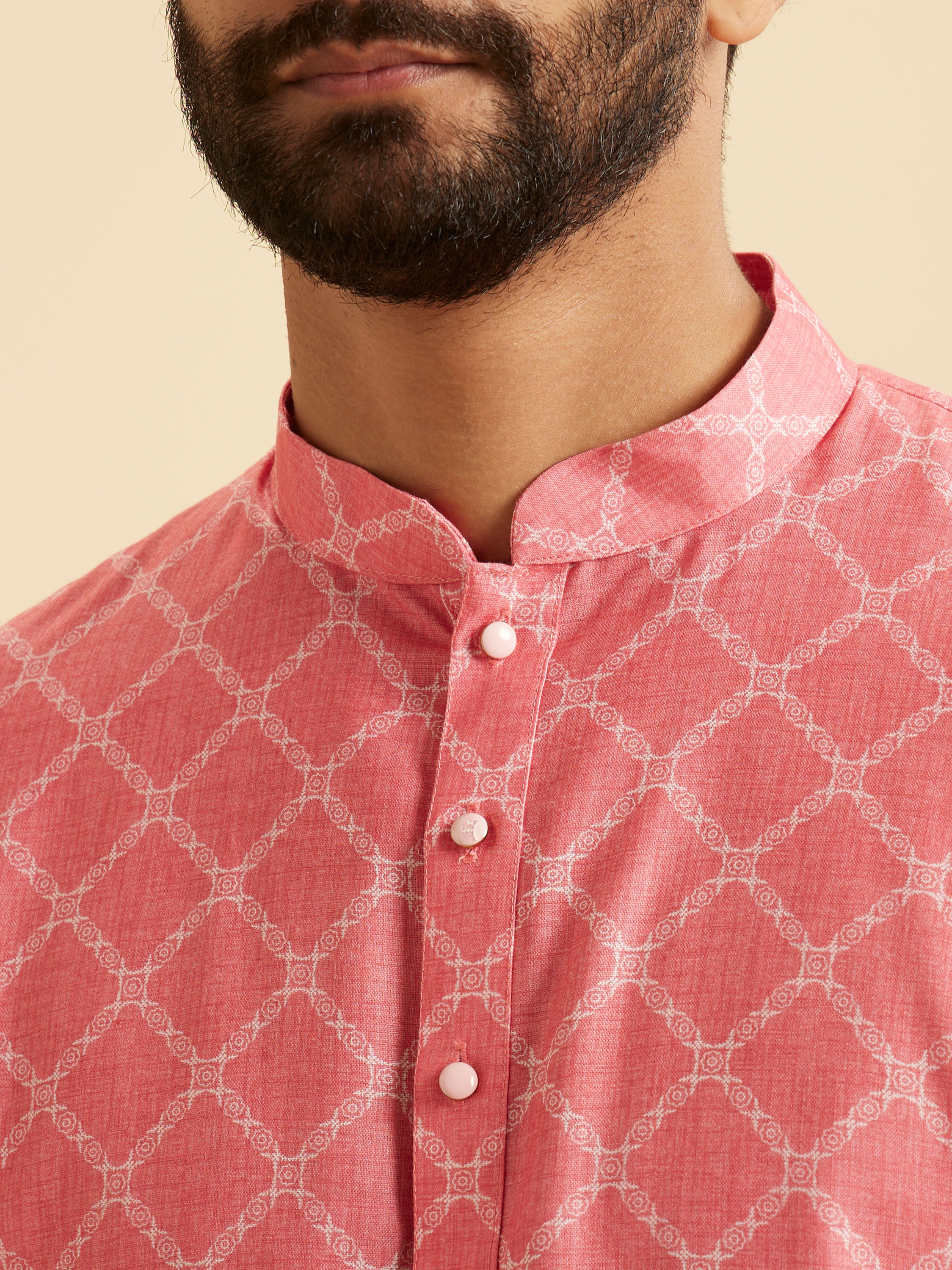 Manyavar Men Coral Radiance Kurta