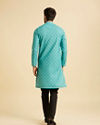 Manyavar Men Turquoise Blue Elegance Kurta