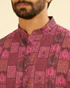 Manyavar Men Regal Pink Cotton Kurta