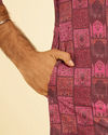 Manyavar Men Regal Pink Cotton Kurta