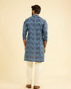 Manyavar Men Blue Radiance Cotton Kurta