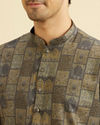 Manyavar Men Olive Green Elegance Kurta