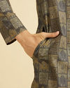 Manyavar Men Olive Green Elegance Kurta