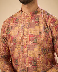 Manyavar Men Majestic Mustard Kurta