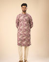 Manyavar Men Lilac Hued Viscose Kurta