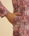 Manyavar Men Coral Pink Kurta