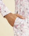 Manyavar Men Pink Elegance Mid Length Kurta