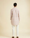 Manyavar Men Royal Cream Mid Length Kurta