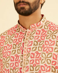 Manyavar Men Pink Festive Charm Kurta