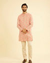 Manyavar Men Pink Festive Charm Kurta