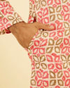 Manyavar Men Pink Festive Charm Kurta