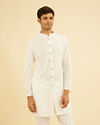 Graceful White Kurta Mid Length Kurta