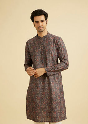 Manyavar Men Sapphire Charm Kurta