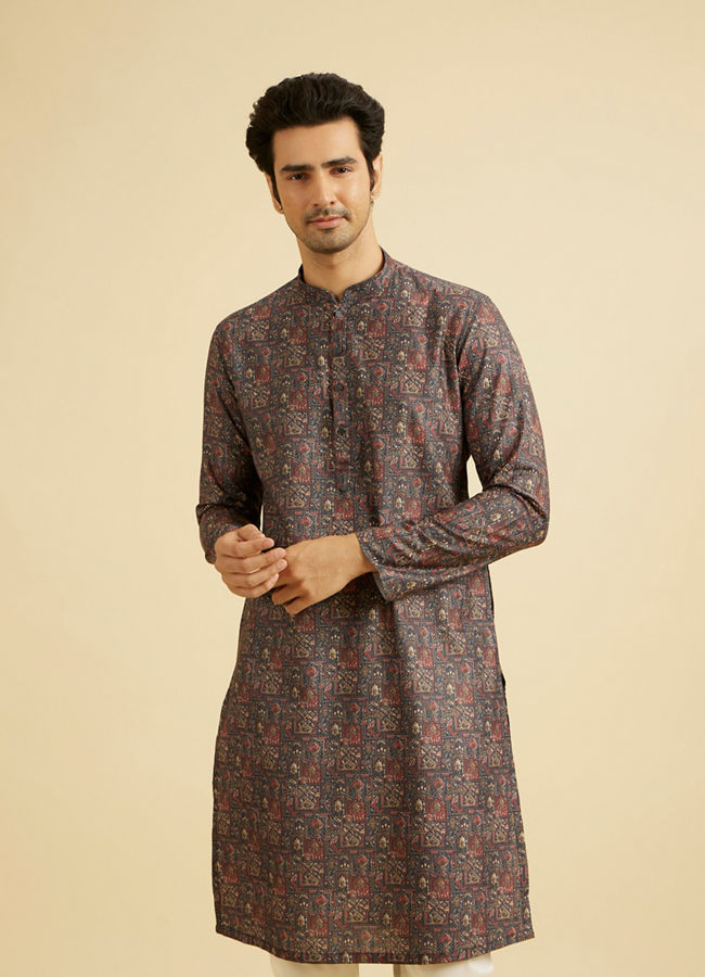 Manyavar Men Sapphire Charm Kurta