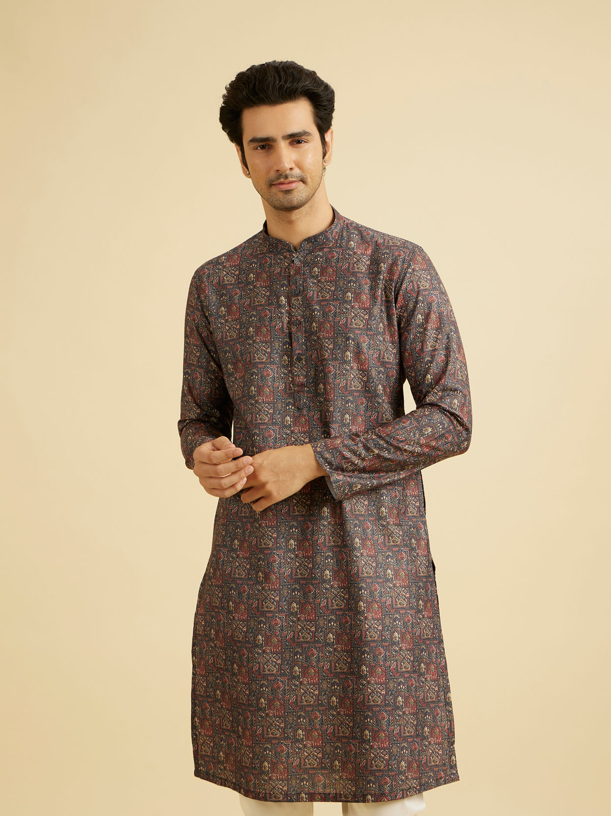 Manyavar Men Sapphire Charm Kurta