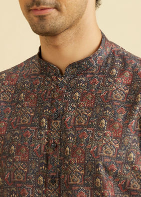 Manyavar Men Sapphire Charm Kurta