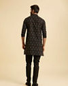 Manyavar Men Black Cotton Elegance Kurta