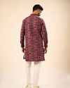 Manyavar Men Glowing Pink Cotton Elegance Kurta