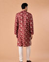 Manyavar Men Rust Kissed Cotton Kurta
