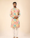 Manyavar Men Beige Cotton Harmony Kurta
