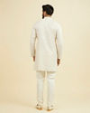 Manyavar Men Beige Blended Linen Designer Kurta