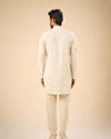 Manyavar Men Beige Enchantment Mid Length Kurta