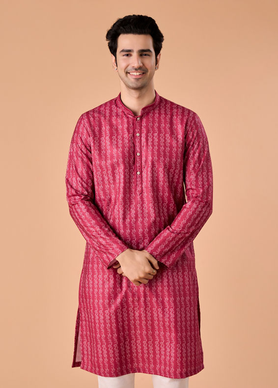 Manyavar Men Coral Elegance Kurta