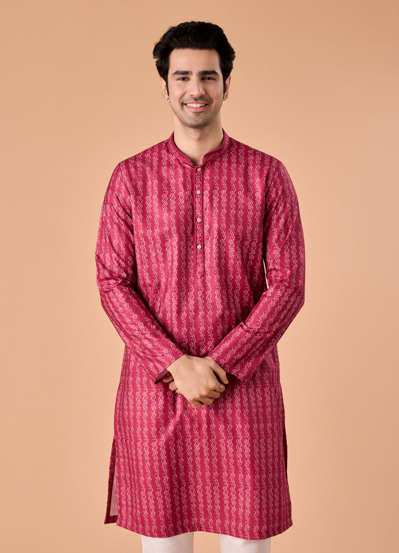 Manyavar Men Coral Elegance Kurta