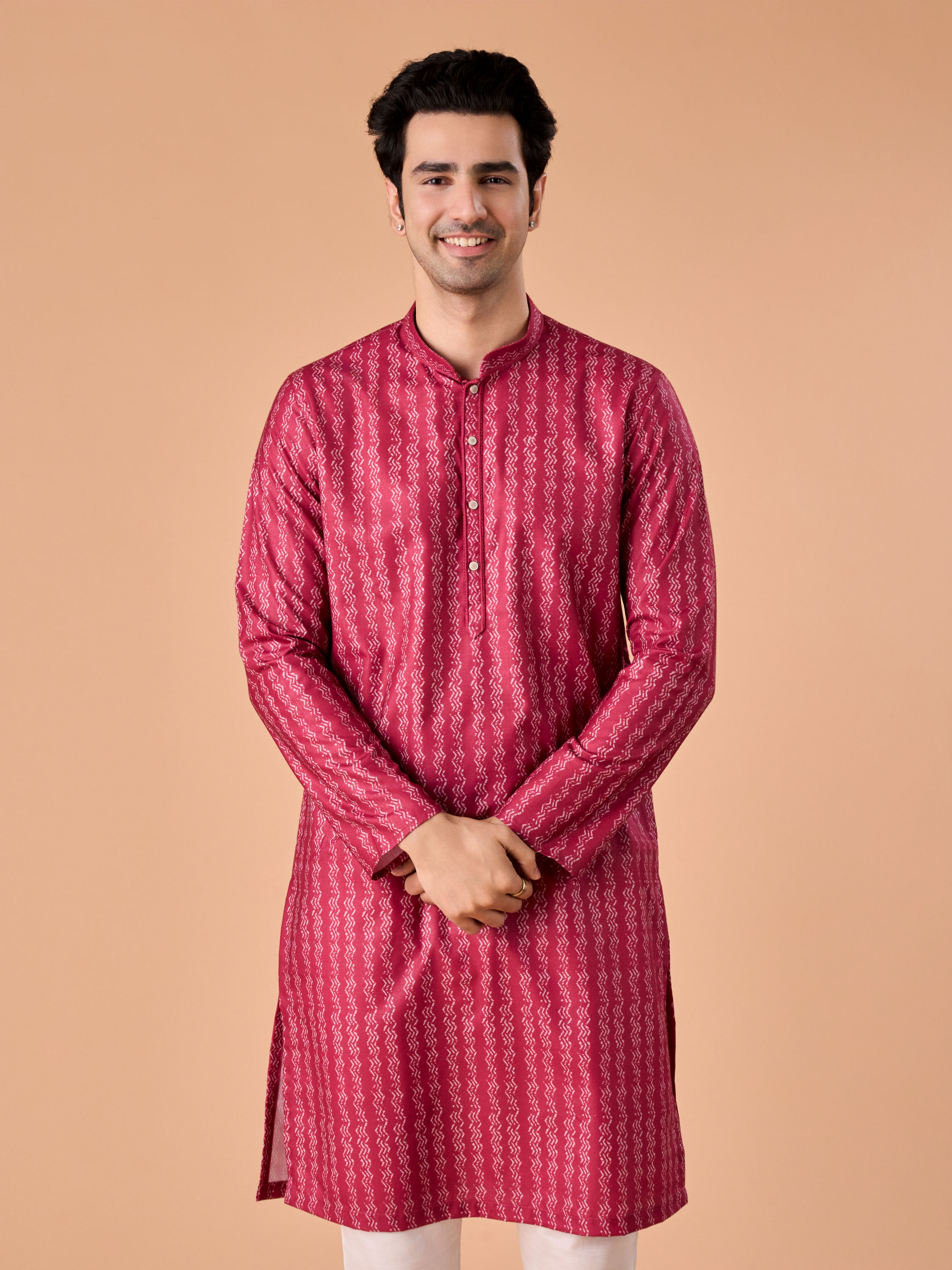 Manyavar Men Coral Elegance Kurta