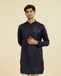 Manyavar Men Regal Dark Blue Kurta