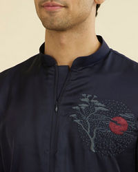 Manyavar Men Regal Dark Blue Kurta