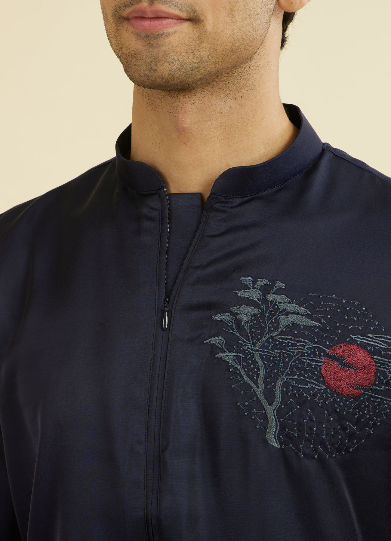 Manyavar Men Regal Dark Blue Kurta