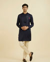 Manyavar Men Regal Dark Blue Kurta