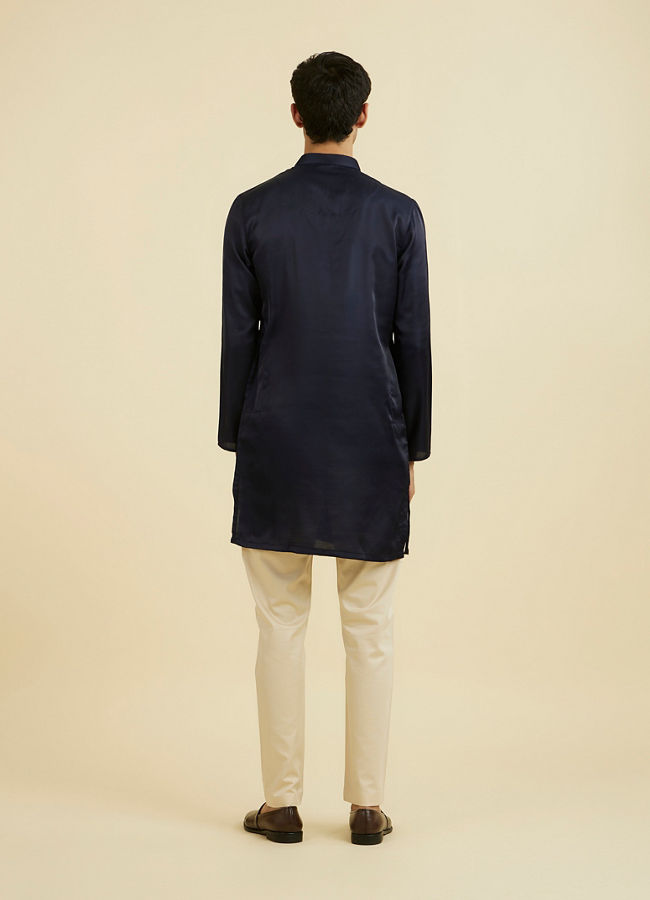 Manyavar Men Regal Dark Blue Kurta
