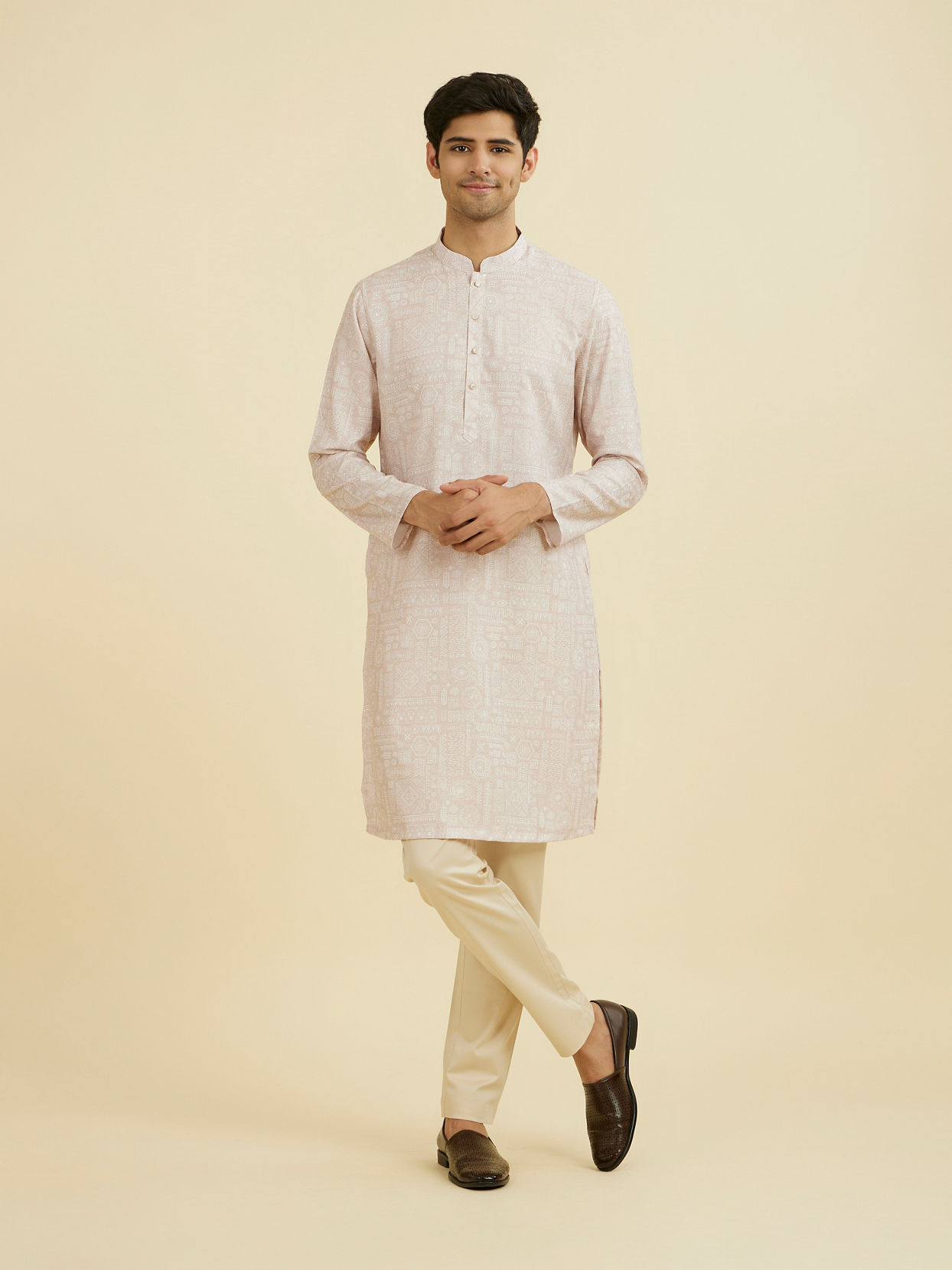 Manyavar Men Natural Elegance Kurta