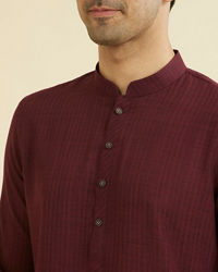 Manyavar Men Regal Wine Kurta