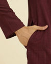 Manyavar Men Regal Wine Kurta