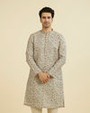 Manyavar Men Beige Elegance Kurta