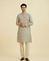 Manyavar Men Beige Elegance Kurta
