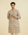 Manyavar Men Regal Beige Festive Kurta