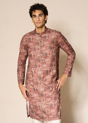 Manyavar Men Rust Radiance Kurta