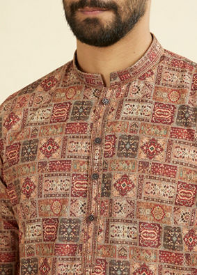 Manyavar Men Rust Radiance Kurta