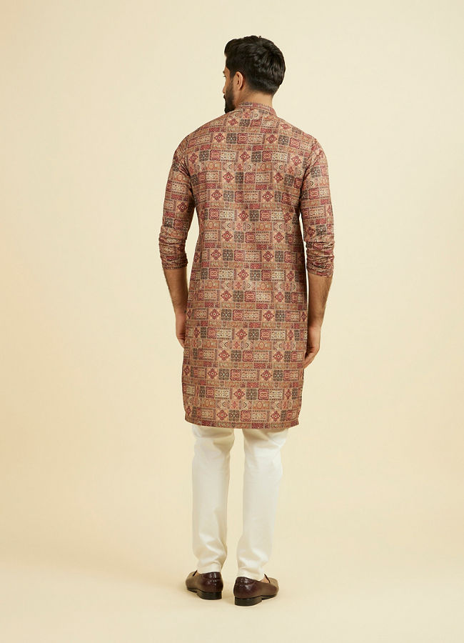 Manyavar Men Rust Radiance Kurta