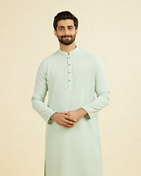 Manyavar Men Light Mid Green Kurta