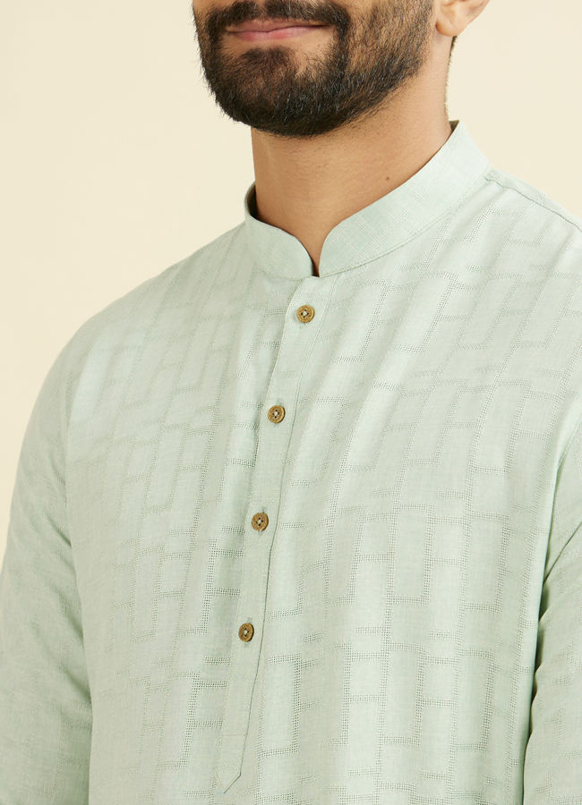 Manyavar Men Light Mid Green Kurta